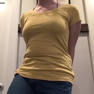 yellow shirt
